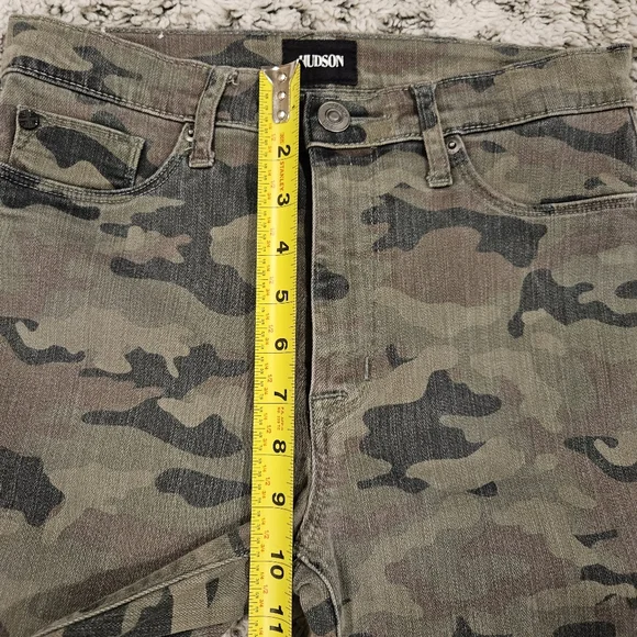 Hudson SZ 28 Green Camo Skinny Stretch Military Streetwear Casual Jeans - Picture 8 of 12